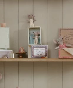 Maileg Baby Girl and Boy Twin Mice in Matchbox