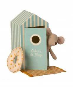 Maileg Beach Mice Little Brother in Cabin de Plage