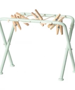 Maileg Mint Metal Clothesline with Tongs