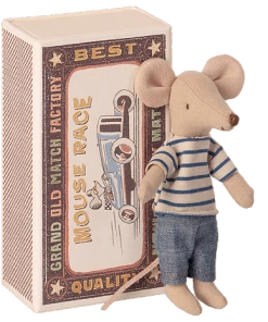 Maileg Souris Big Brother Dans Une Boite D'allumettes